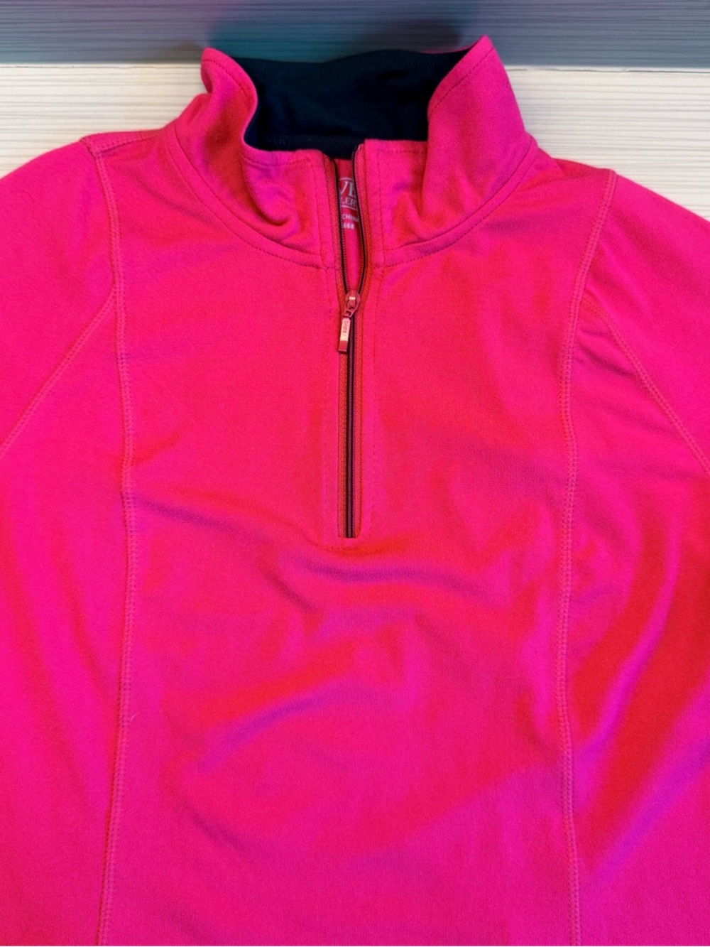 Dover Saddlery Hot Pink Equestrian Quarter-Zip Pullover